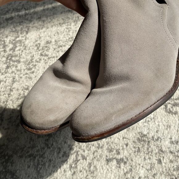 Cole Haan Boots Size 9.5 B leather booties grey in GUC - Picture 4 of 8